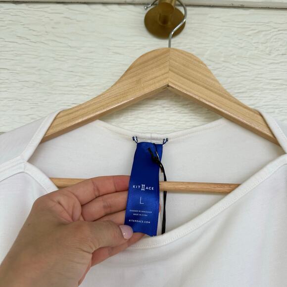 Kit And Ace Burrow Pullover Oversized Boat Neck Sweater Bone White L NWT - Picture 6 of 9